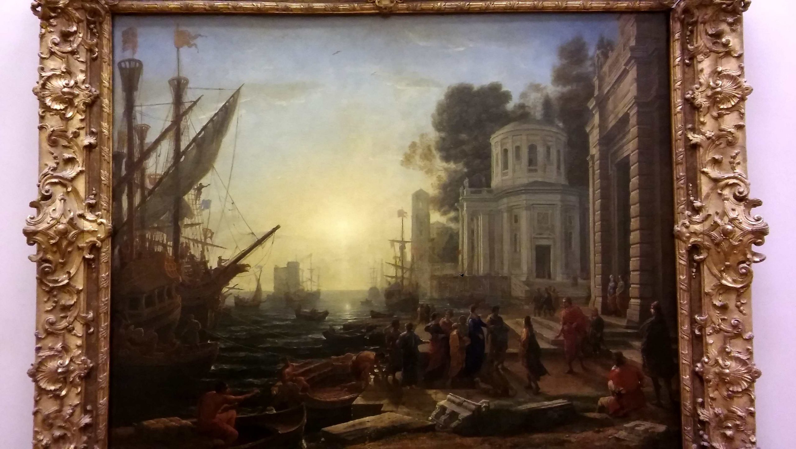 14 Claude Gelée dit Le Lorrain, Cléopâtre débarquant dans la port de Tarse, paysage idéal